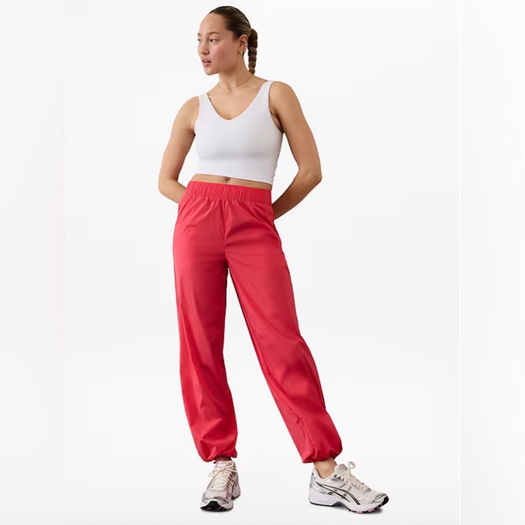 Athleta Rise Pant Parachute Cargo Jogger Water-Repellant Nwt M Punch